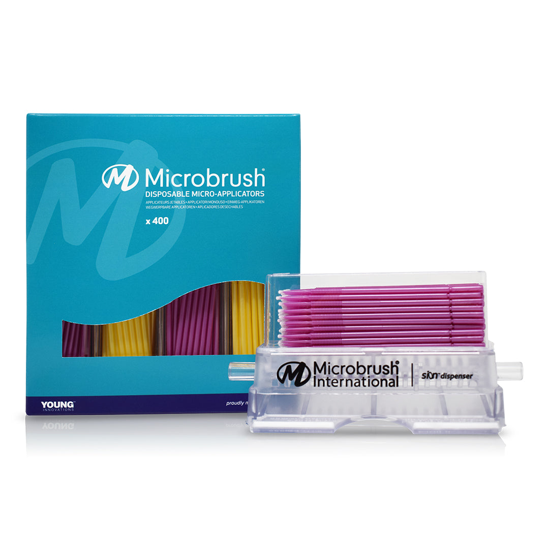Microbrush Plus Dispenser Series Fine (1.5mm) Pink/Yellow Kit