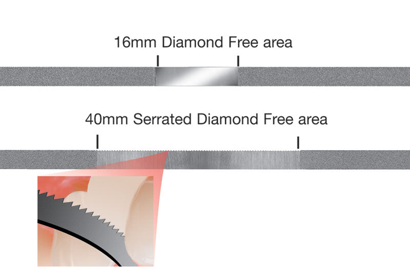 Diamond Finishing Strips Serrated Edge 30µm 3.75mm