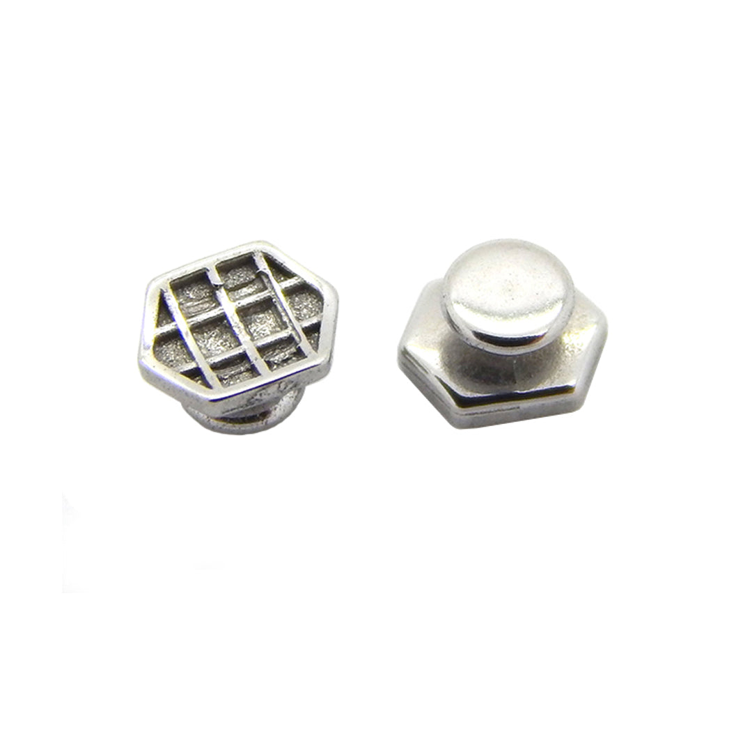 Bondable Contoured Lingual Buttons with hexagonal base