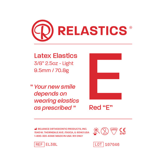 Patient Elastics Latex Relastics 3/8&quot; / 9.5mm  Light 2.5oz  RED E