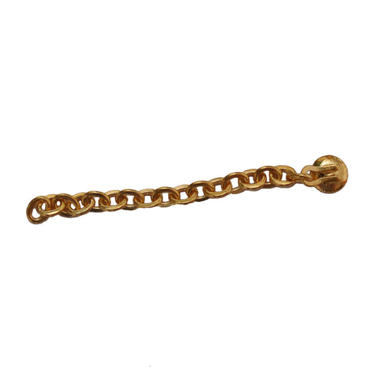 Extrusion Hook / Eyelet Gold 24 kt with Chain Caplin Hook Bonding Base