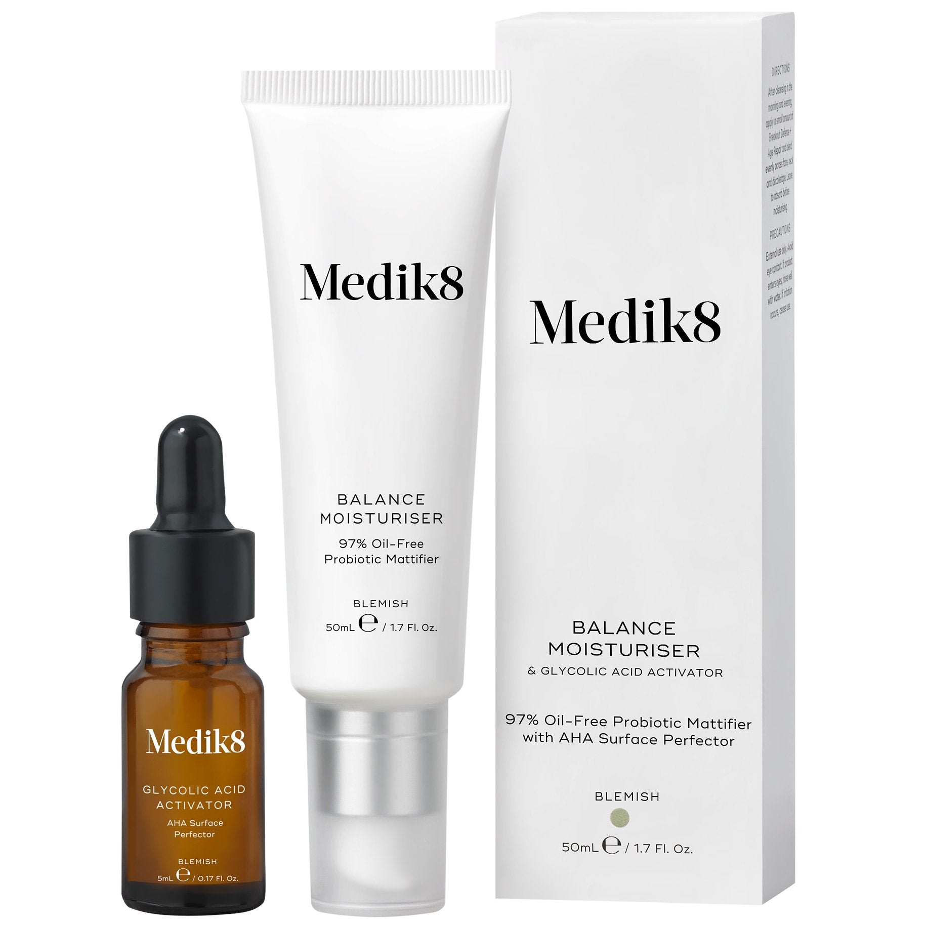 Medik8 Balance Moisturiser with Glycolic Acid Activator