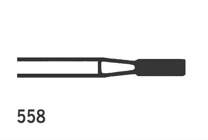 Jet TC Burs Straight Fissure Cross Cut FG 558 012