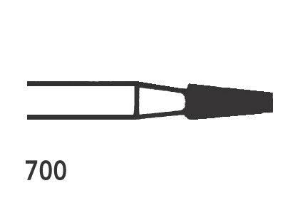 Jet TC Burs Taper Fissure Long Cross Cut FG 700L 010