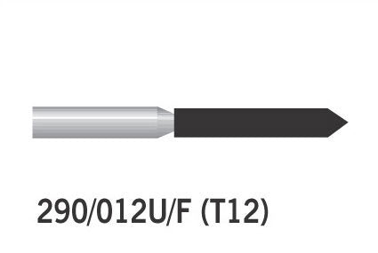 Diamond Burs Cylindrical Pointed FG No. 290/012 Ultra Fine T12 Ultra Fine 290-012XF (879)