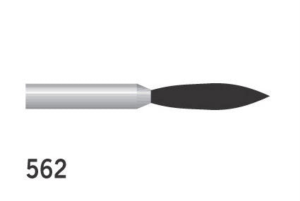 Diamond Burs Flame FG No. 562 Ultra Fine 562 Ultra Fine 249-016SXF (862)