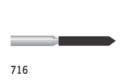 Diamond Burs Cylindrical Pointed FG No.716 716 Medium 289-012SM (878)