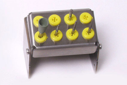 PlugIn Bur Holder 8 Holes Yellow