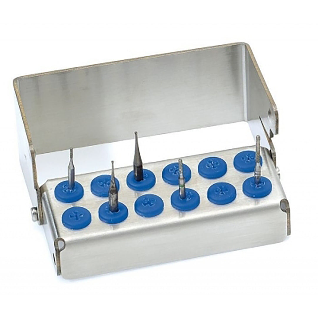 Plug&#39;in 12 Hole Bur Holder Blue