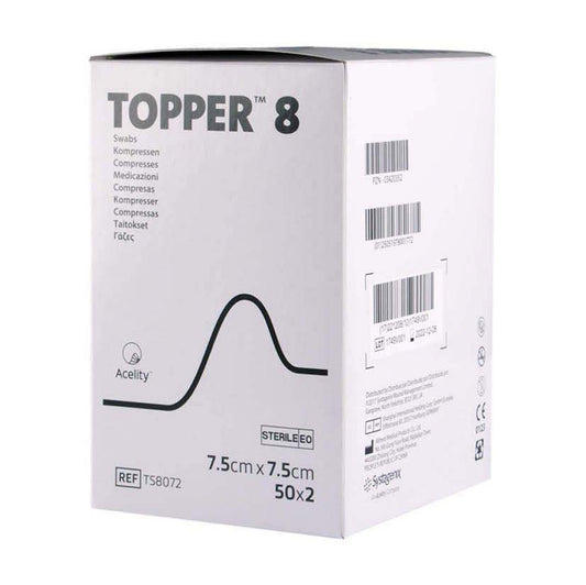 Topper 8 Swabs (Non-sterile) 7.5cm x 7.5cm