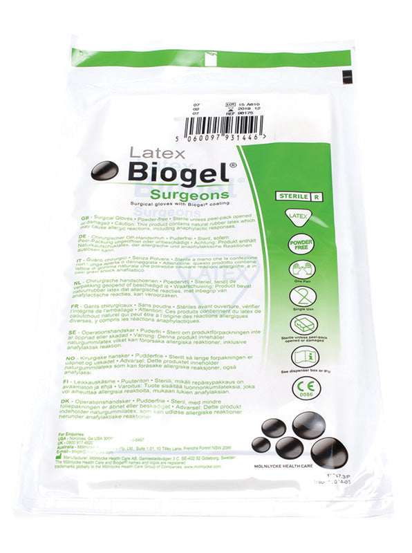 Biogel Surgeons Sterile Latex Gloves Size 8