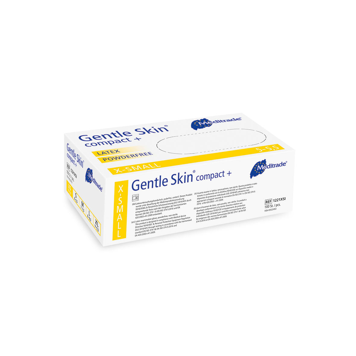 Gentle Skin compact+ Latex Gloves Powder Free Extra Small