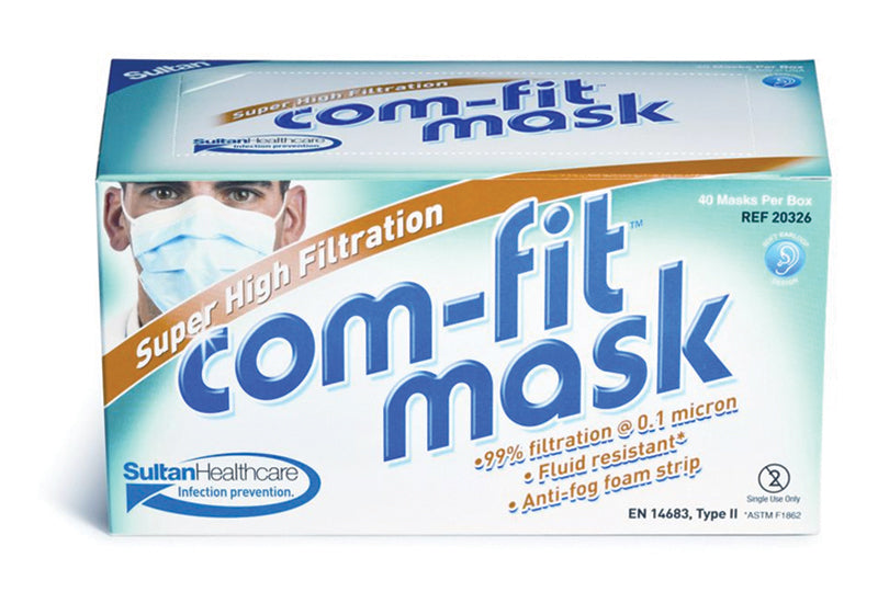 Com-Fit Super High Filtration Face Mask - Ear Loop - Blue