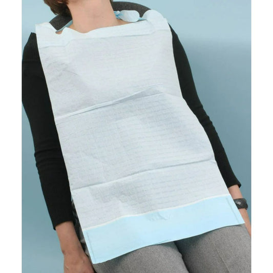 Bib with collection pocket Light Blue