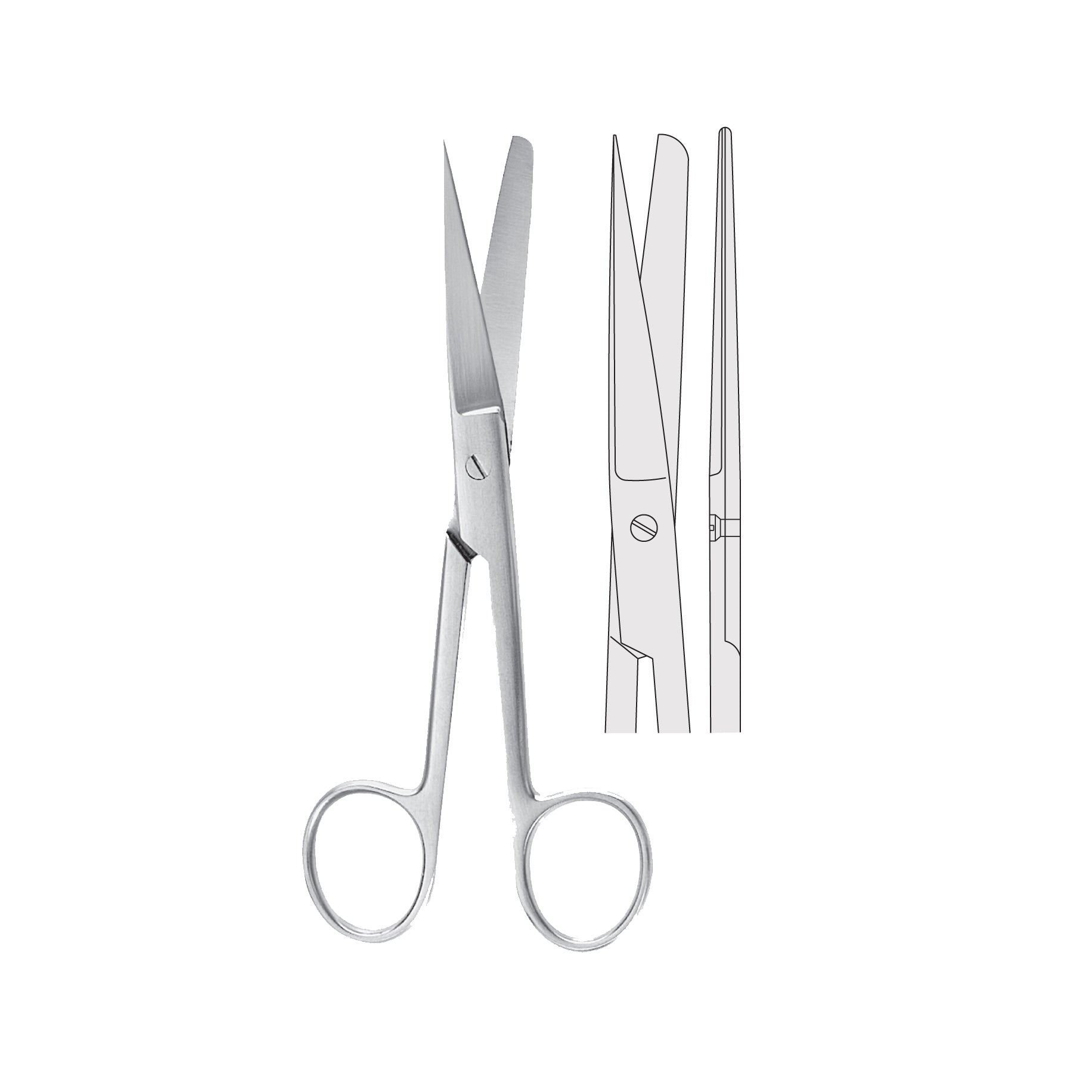 Scissors Dissecting 14.5cm Sharp/Blunt