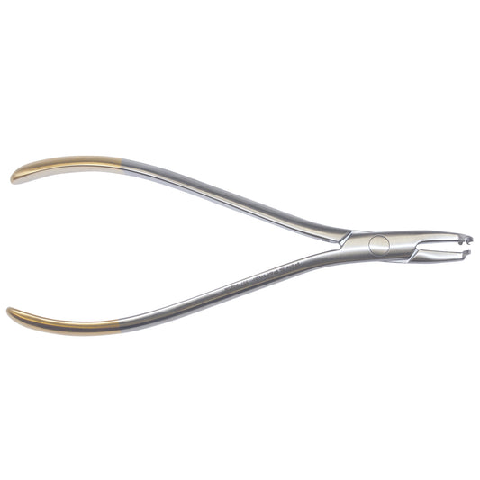 Distal Cinch Back Plier, Long Handle with Serration