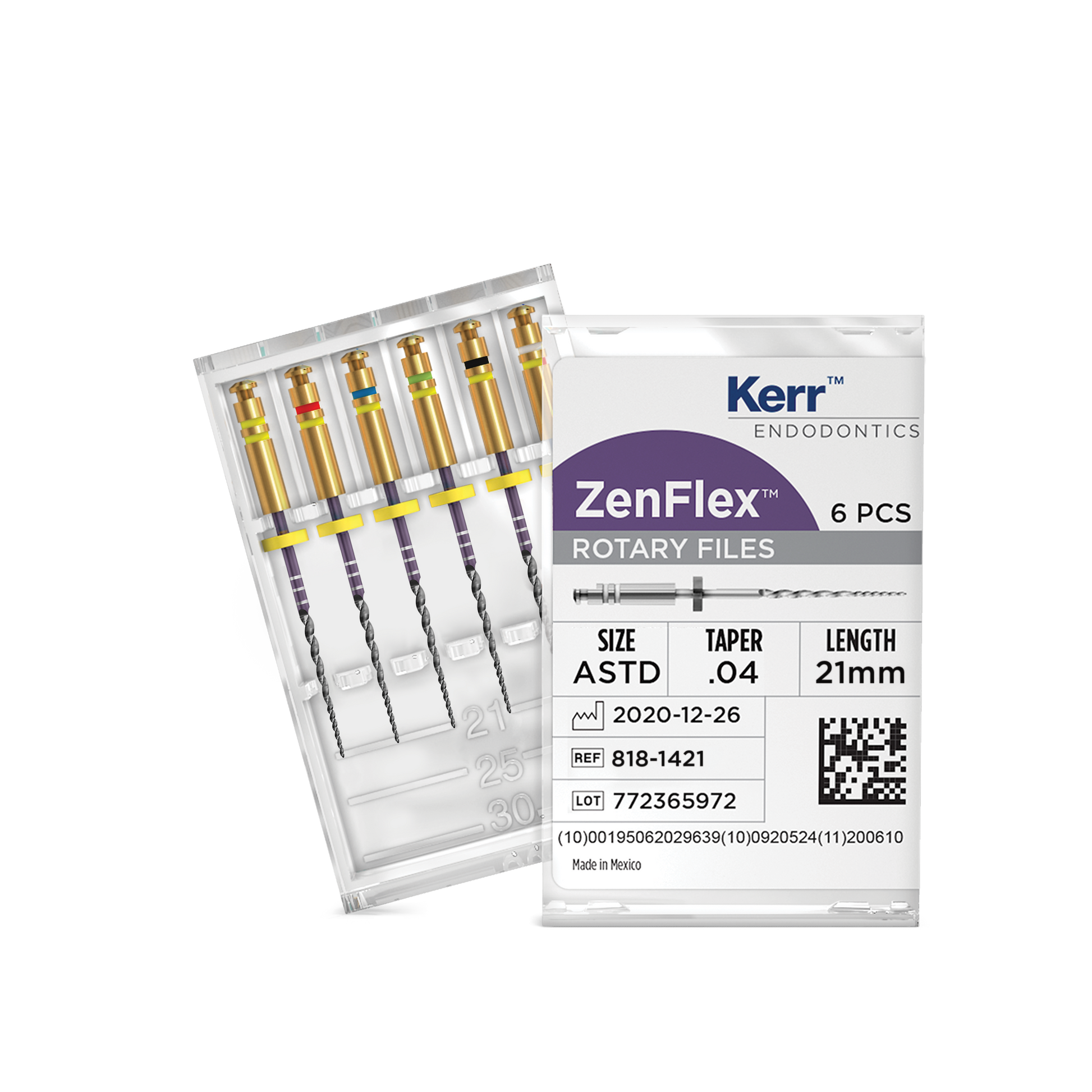 ZenFlex NiTi File .04 21mm Size 20-45  Assorted