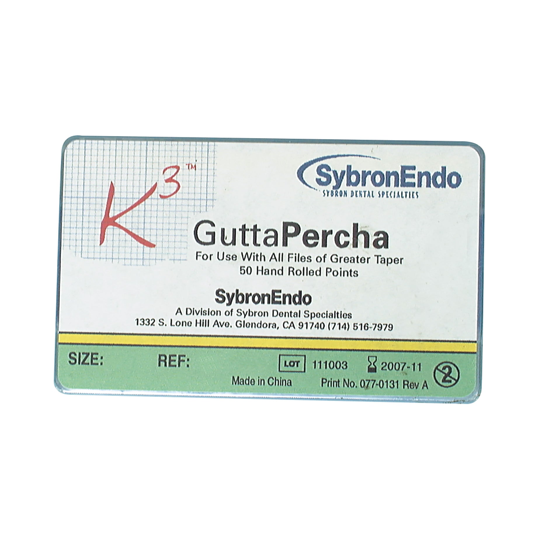 K3 Gutta Percha Points .04 Size 20