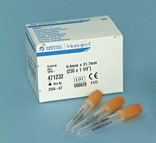 Monoject Endo Needle 23G x 1.25&quot; Orange