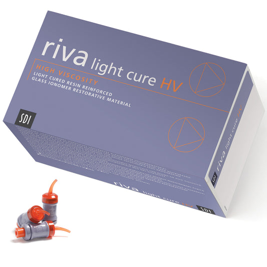 Riva Light Cure HV Glass Ionomer Capsules A2