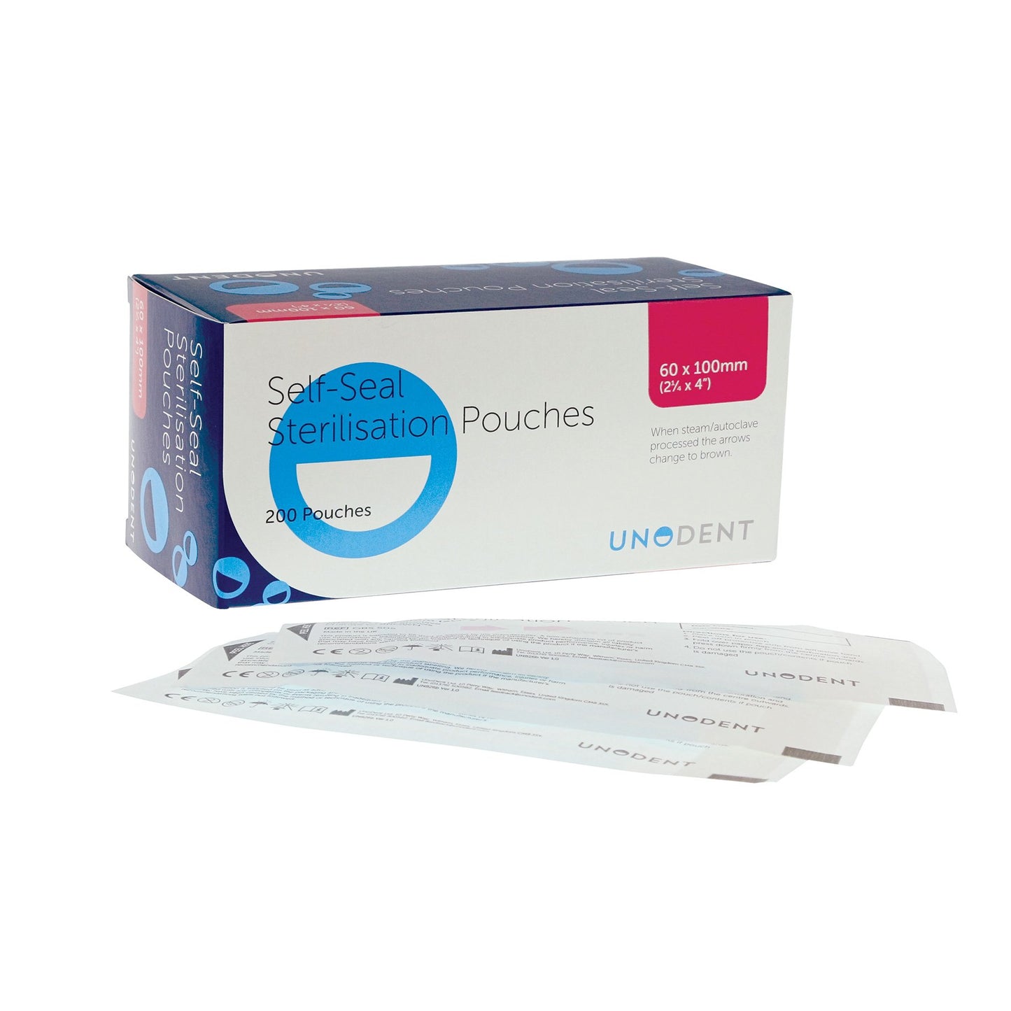 Sterilisation Pouches No. 505: 60 x 100mm (2.25" x 4")