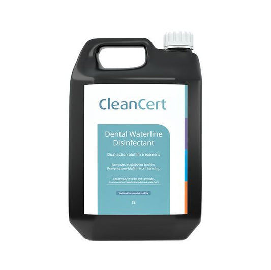 CleanCert Dental Water Line Disinfectant- dual action biofilm removal Economy Refill