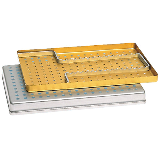 Large Instrument Tray Perforated Blue (28cm x 18cm)