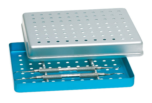 Instrument Tray - Mini Perforated Blue (18cm x 14cm)