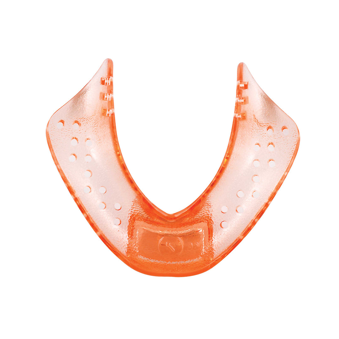 Kiara Impression Trays Edentulous Lower Medium Shallow 6 Orange