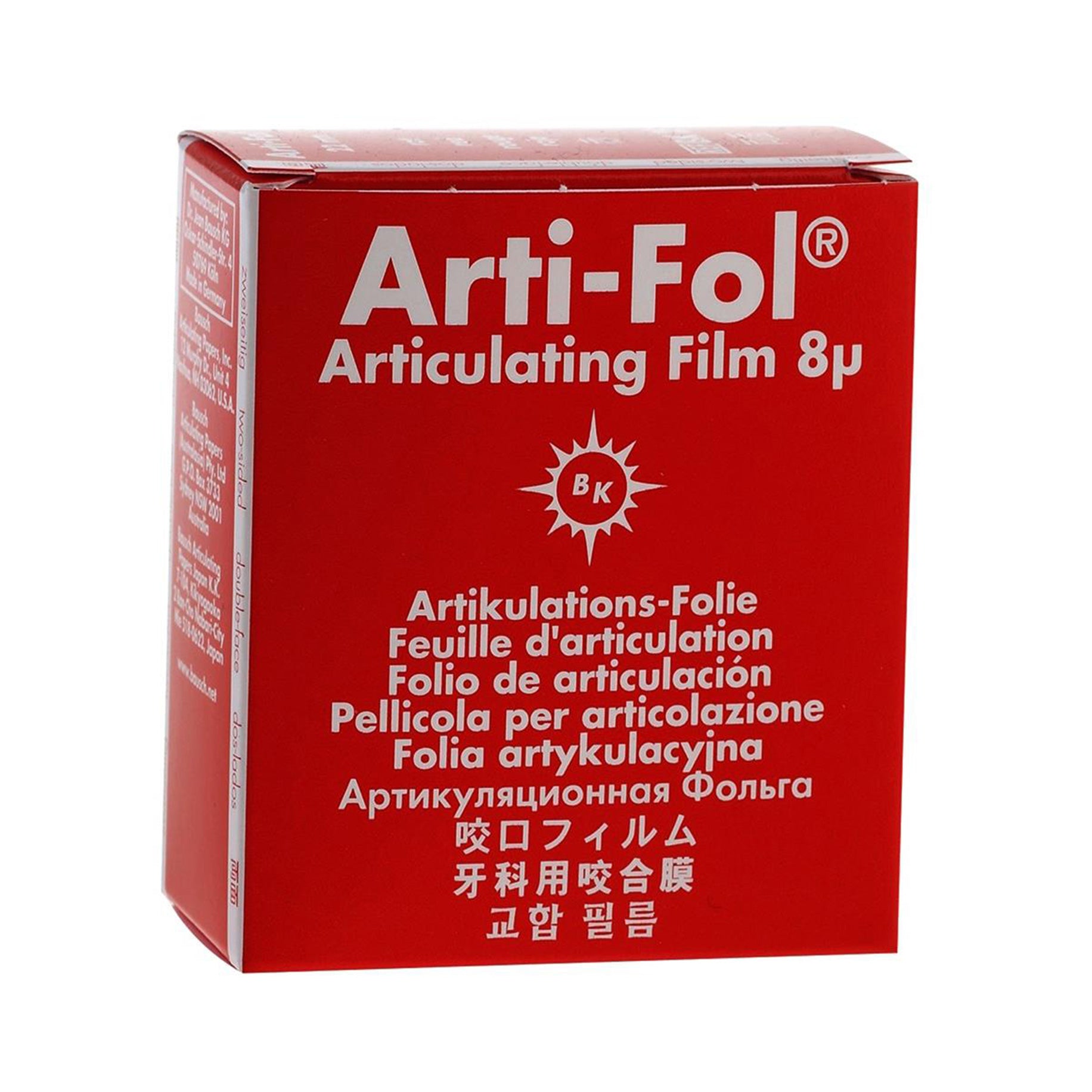 Arti-Fol Articulating Film Red 22mm 2-Sided BK 25 8µ