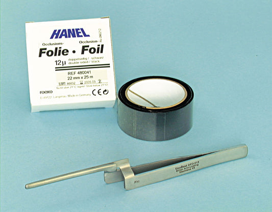 Occlusion Foil 12 m&#181; double-sided - 22 mm Black