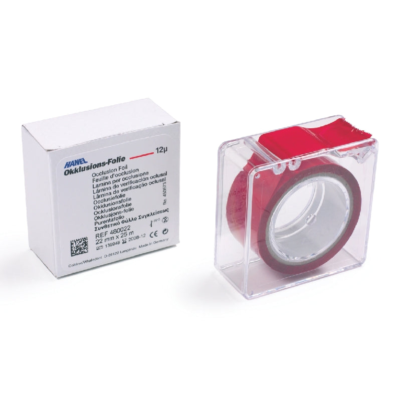 Occlusion Foil 12 mμ double-sided - 22 mm Red