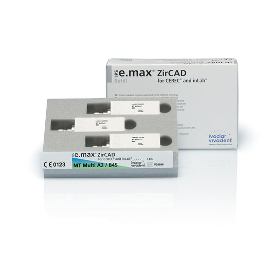 IPS e.max ZirCAD CER/inLab Size B45 MT Multi A2