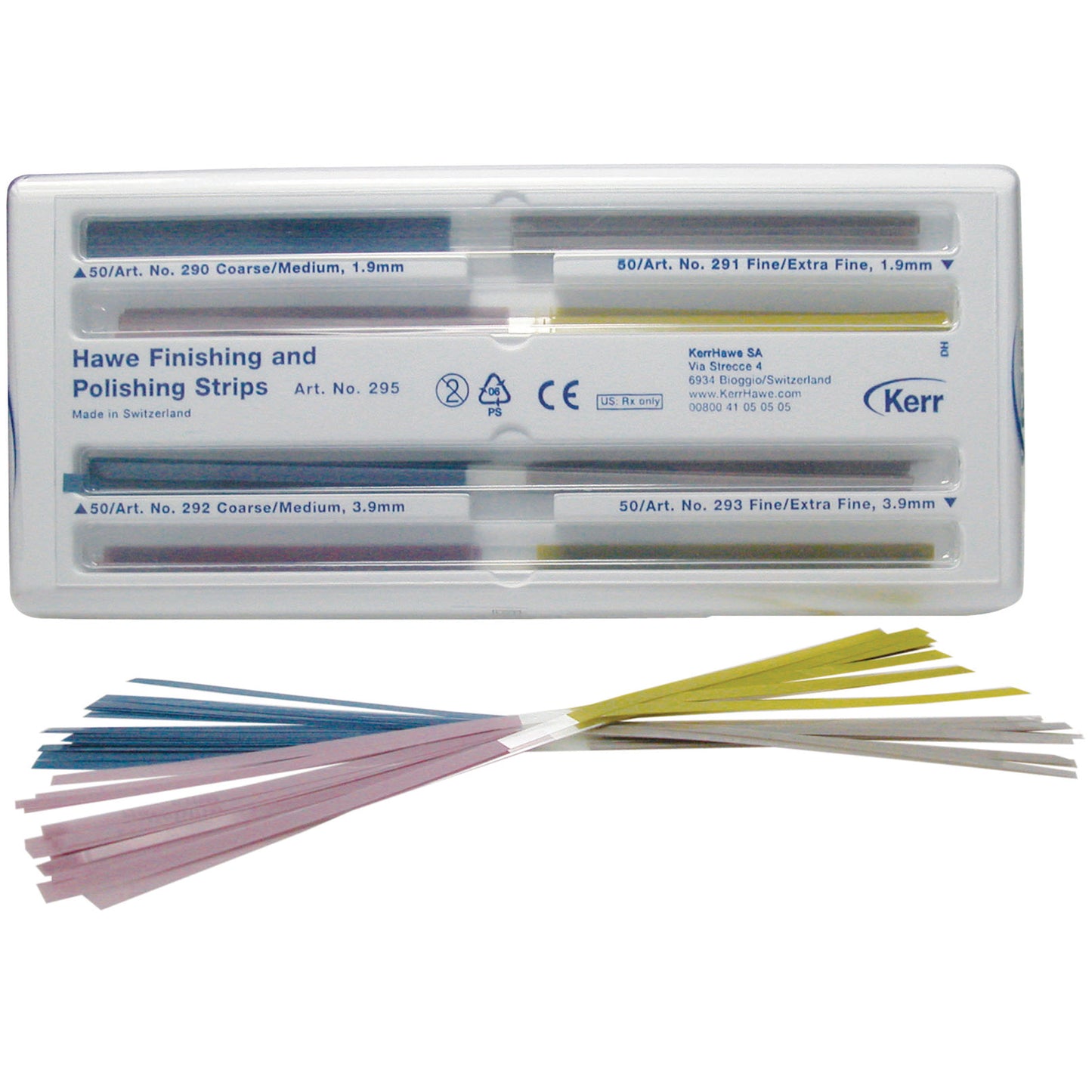 Hawe Finishing and Polishing Strips Refills 1.9mm Coarse/Medium (White/Blue)