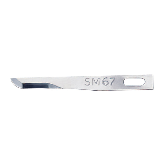 Scalpel Blades - Red,Sterile, Stainless Steel, Fine No. SM67