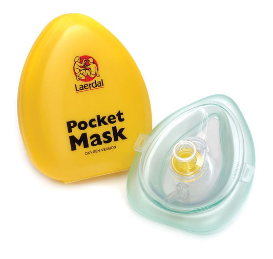 Pocket Mask With Oxygen Inlet and Strap