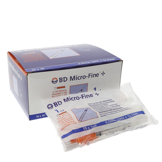 Insulin Syringe Microfine 1ml 29G 12.7mm