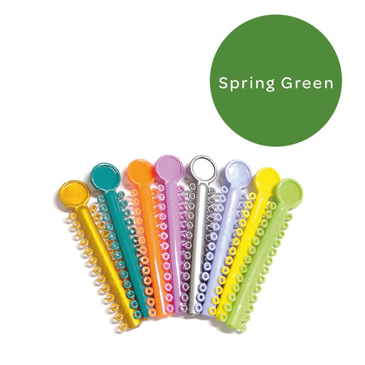 Elastomeric Ligatures Regular Spring Green